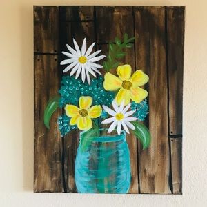 Wildflower Painting on Canvas 16x20